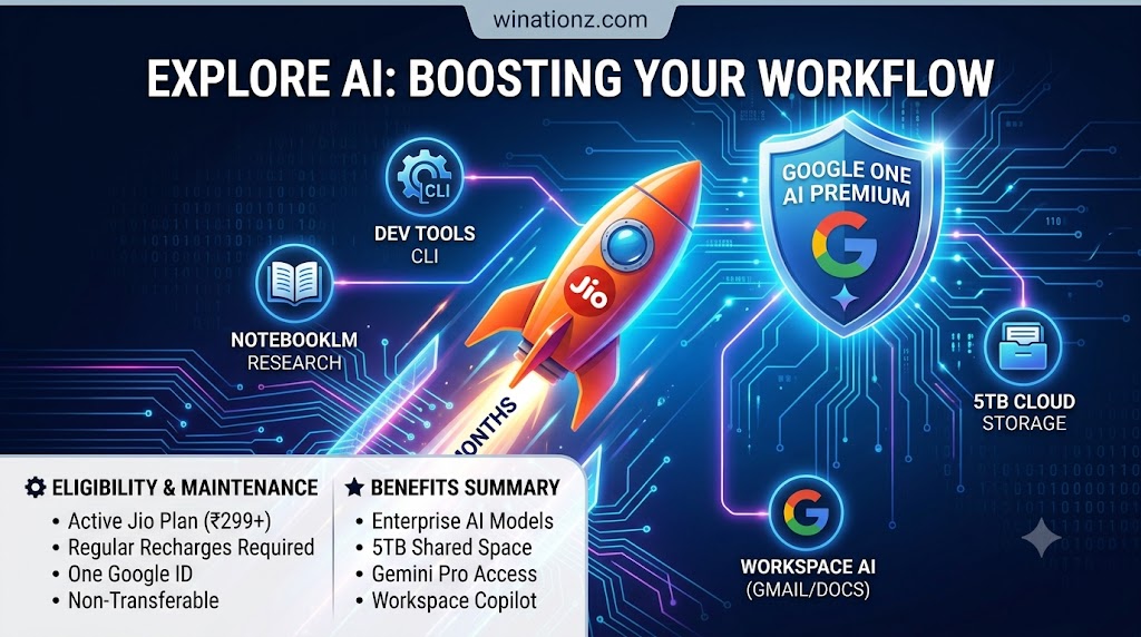Jio bundles Google’s Google AI Pro (Gemini Pro) subscription at no extra cost for eligible subscribers